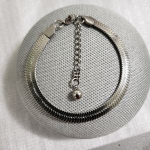 6mm Stainless Steel Flat Snake Chain Bracelet